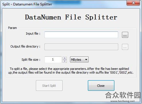 DataNumen File Splitter(文件分割合并软件) v1.4.0 免费版下载