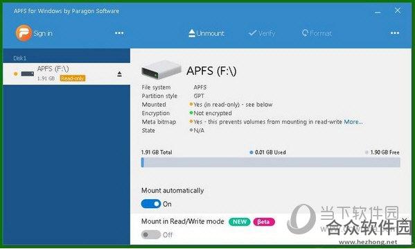 APFSforWindows格式转换工具绿色版下载 v2.1.47