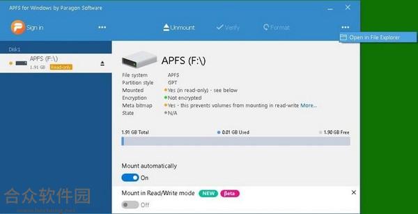 APFS for Windows