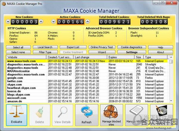 MAXA Cookie Manager