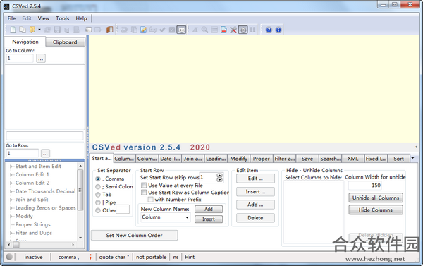 CSVed(CSV文件编辑工具) v2.5.1 绿色版