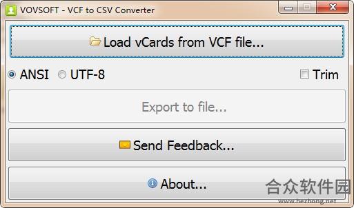VovSoft VCF to CSV Converter(VCF转CSV工具) v2.5官方版
